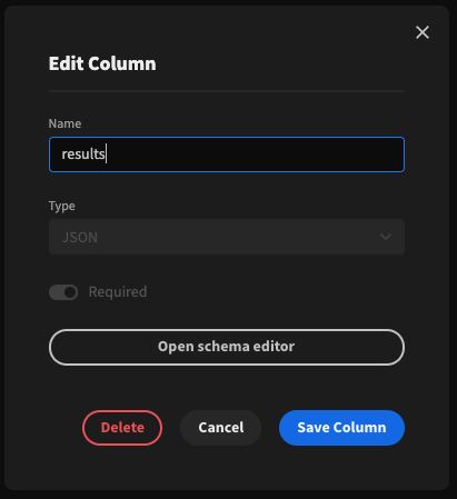 JSON Column