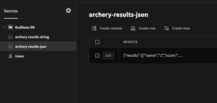 Results JSON Table