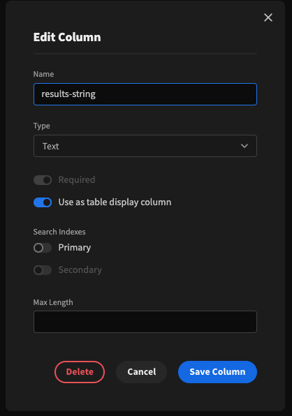 String Column