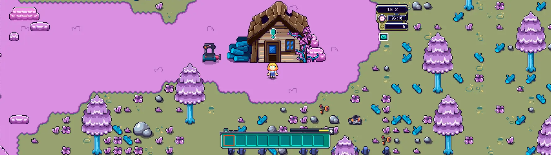 A 32:9 screenshot of Farlands