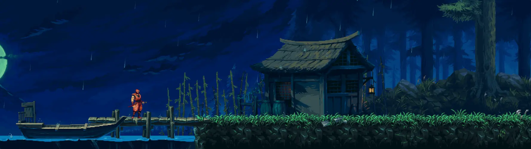 A 32:9 screenshot of Ninja Gaiden: Ragebound