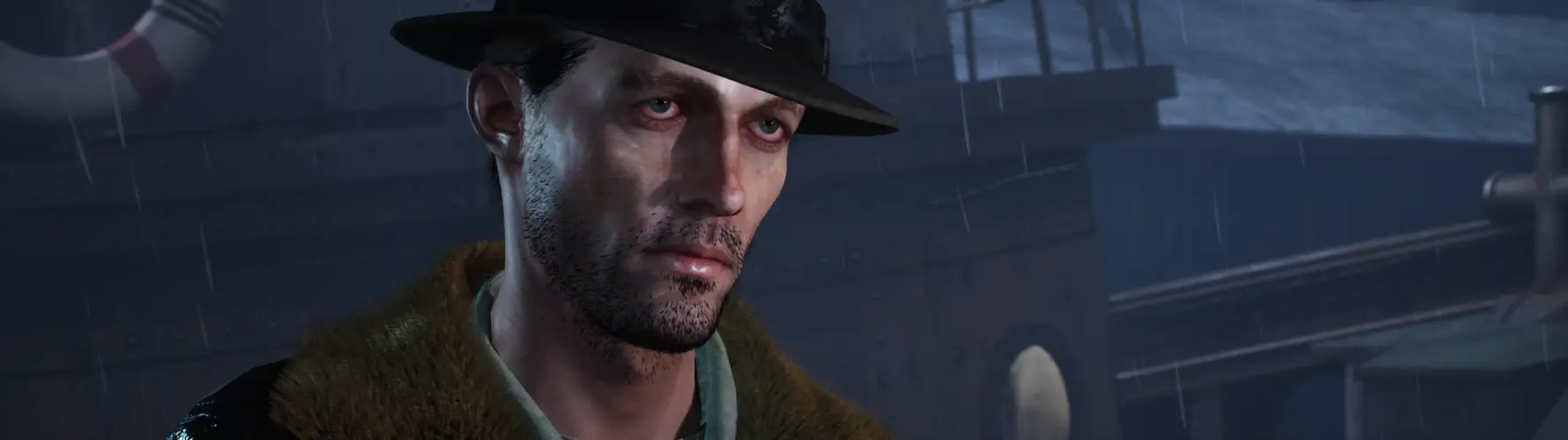 A 32:9 screenshot of The Sinking City Remastered