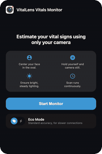 vitallens.js vitallens-monitor demo