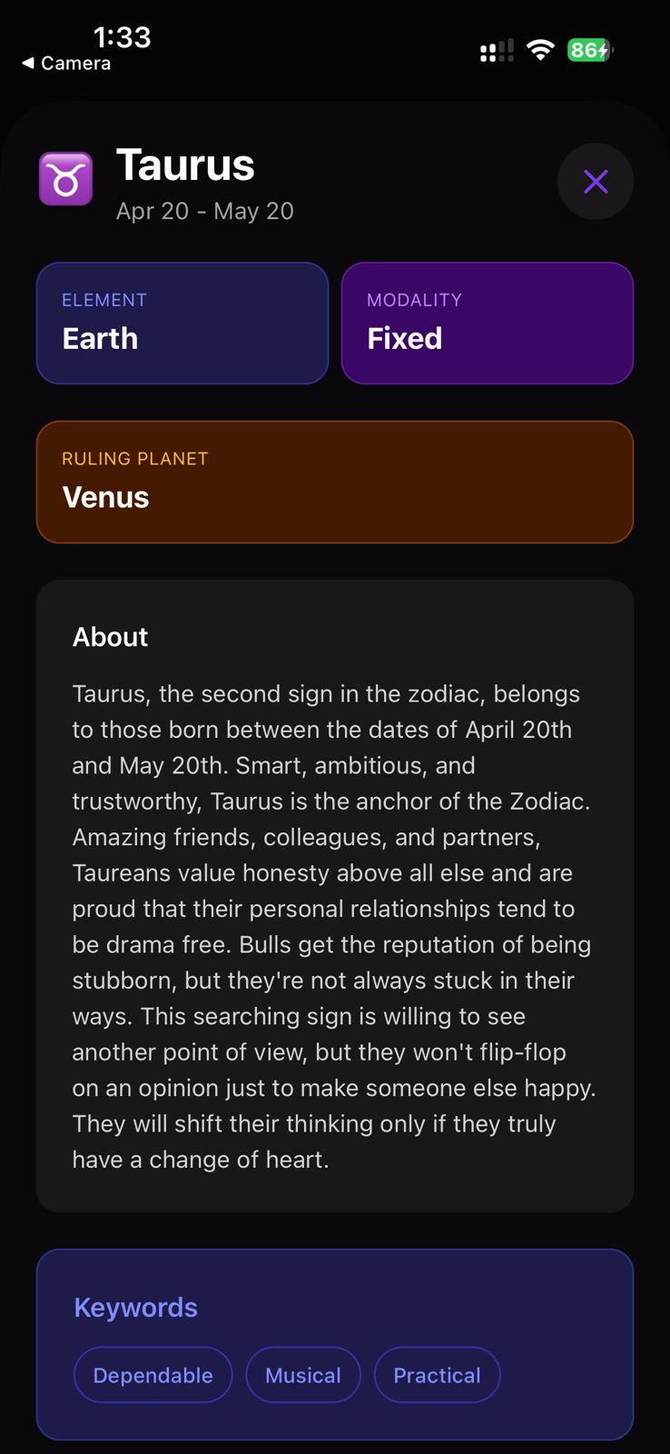 Western Astrology App screenshot