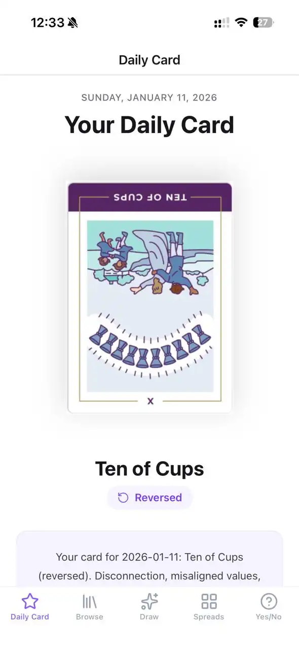 Tarot Card Reading App screenshot