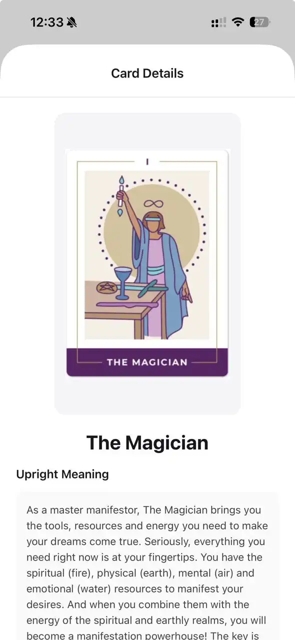 Tarot Card Reading App screenshot