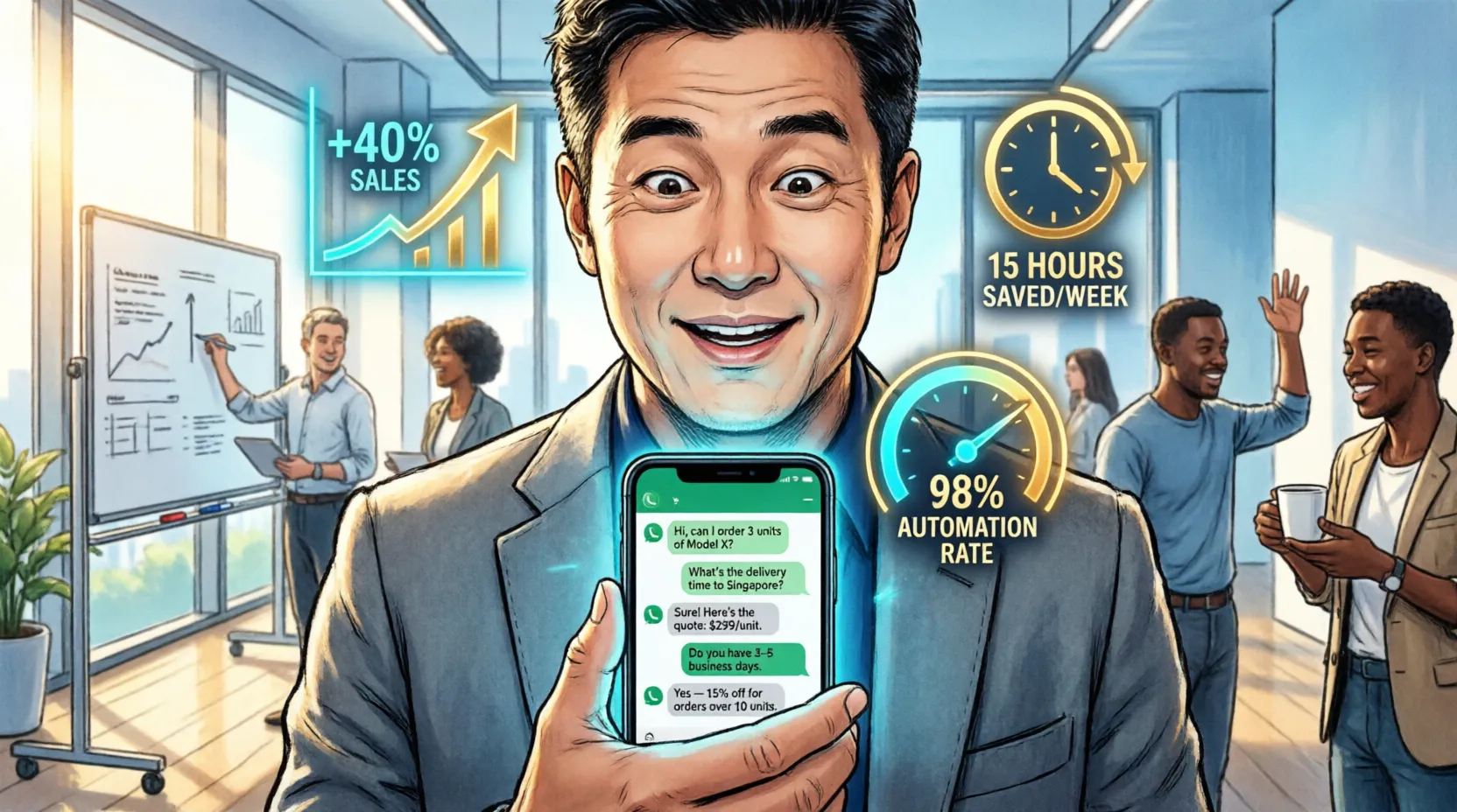 negocios beneficio bot whatsapp ia