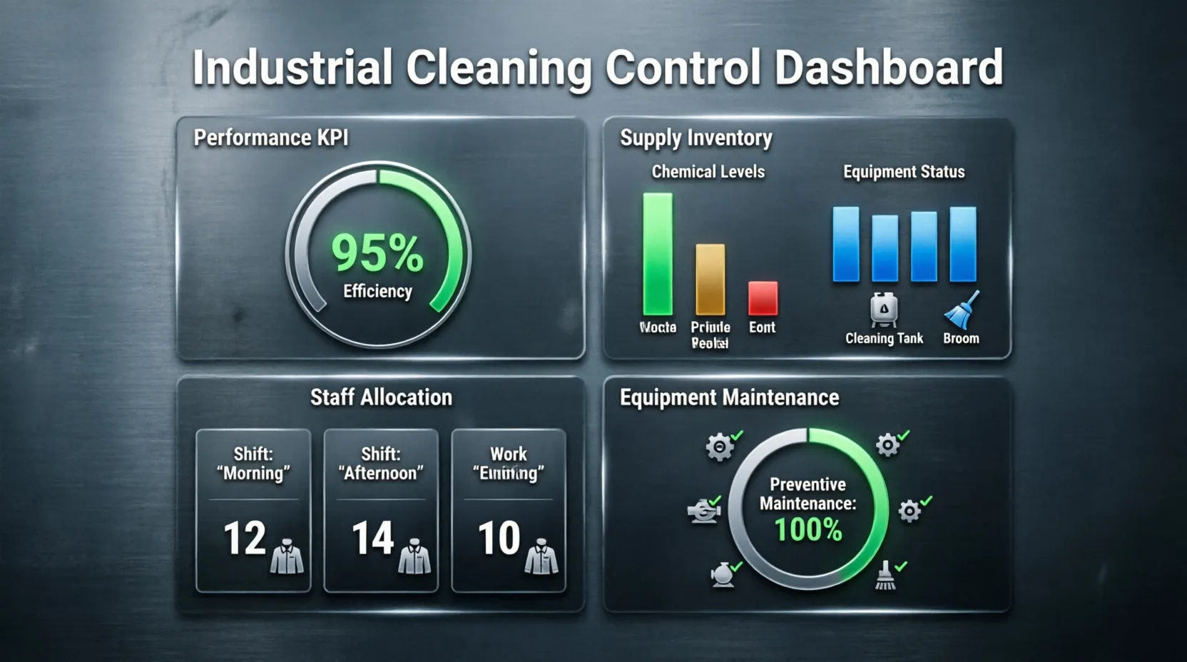 Panel Control Limpieza Industrial