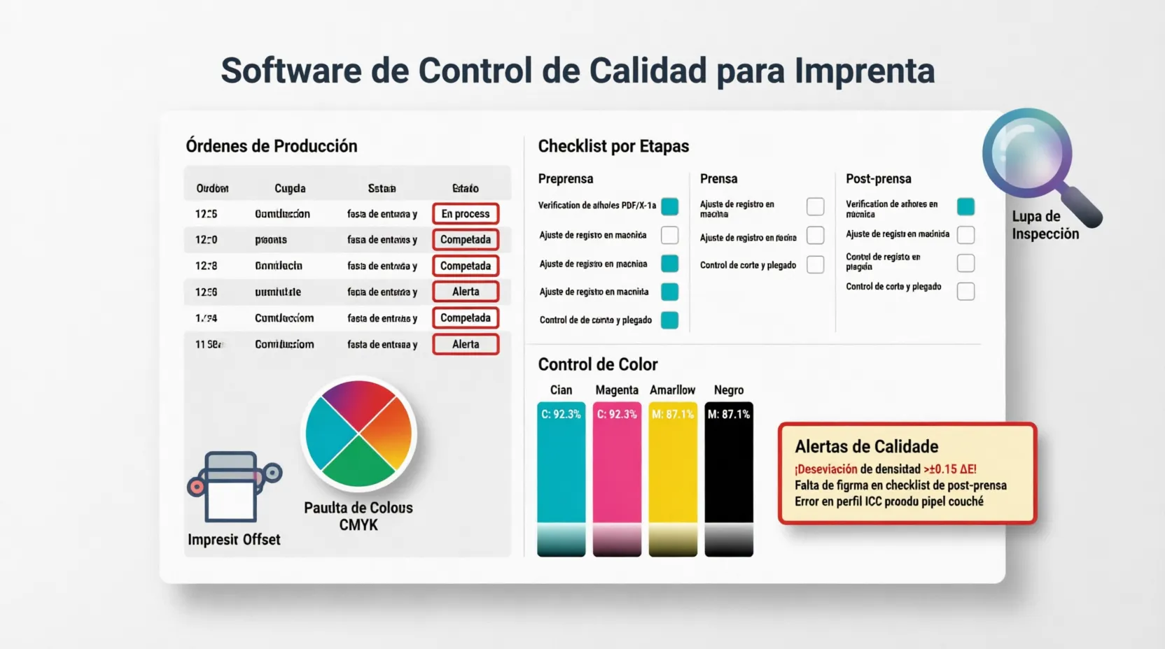 Sistema Control Calidad Artes Graficas