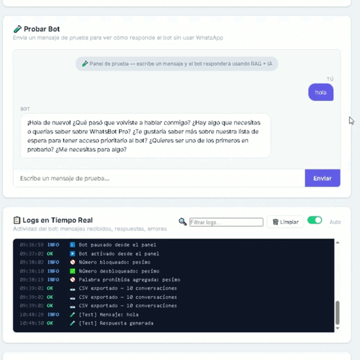 WhatsAppBot Dashboard