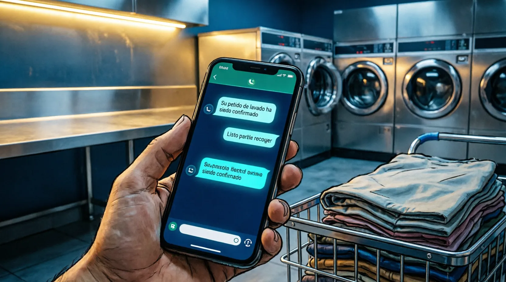 whatsapp lavanderia automatizacion