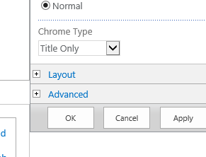 Changing the Chrome Type for the Client Web Part