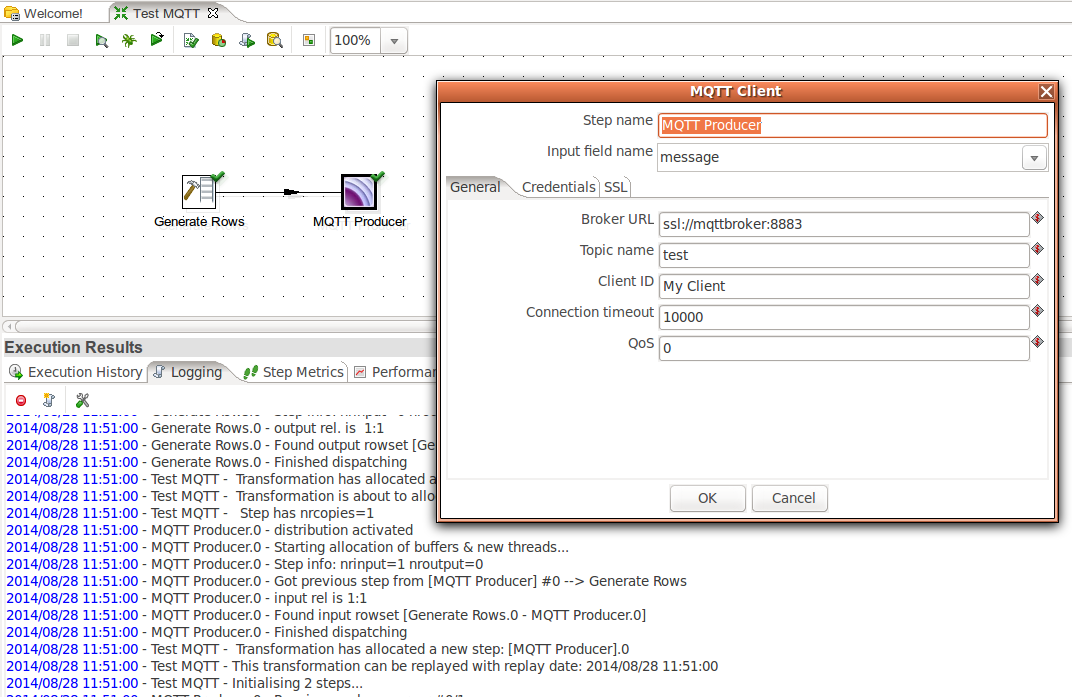 Using MQTT Client step in Kettle