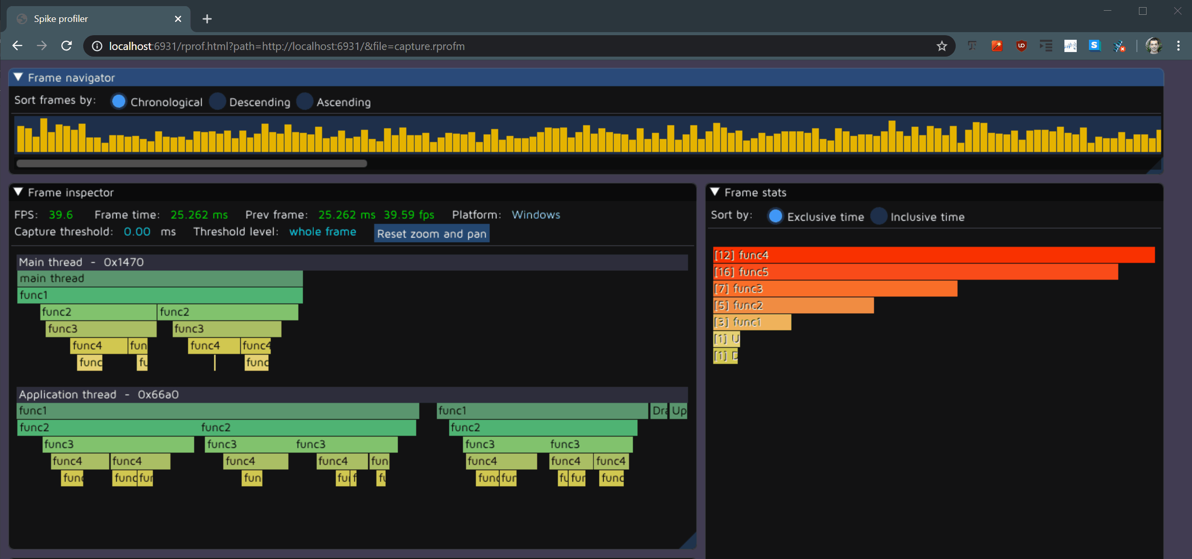 rprof browser animation