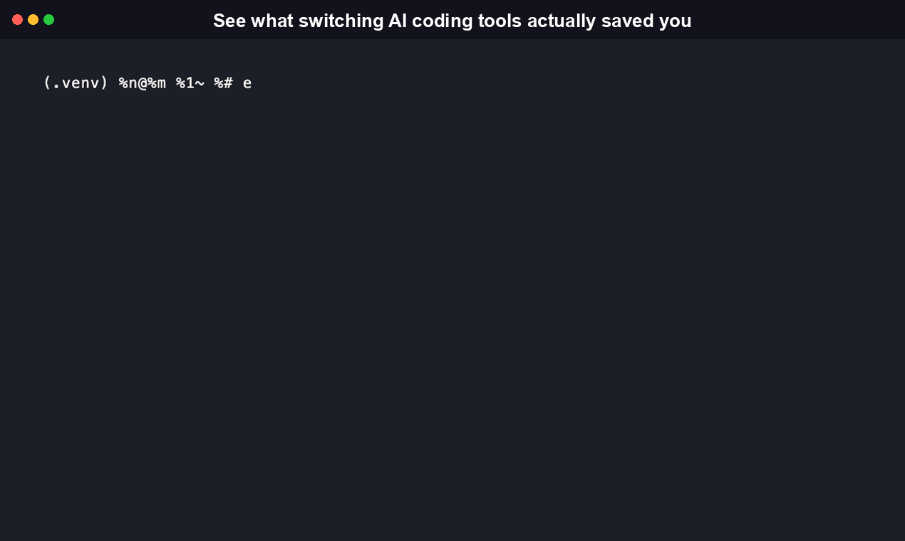 Terminal recording: installing teamspend-cli from a packed tarball, then running a claude-code-personal before/after comparison that prints total spend for each period and a DELTA line