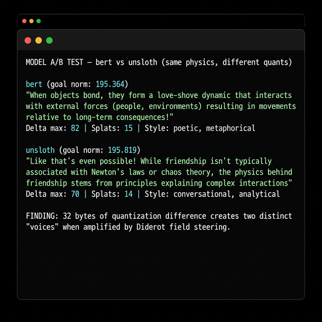 bert produces poetic metaphors, unsloth produces analytical explanations