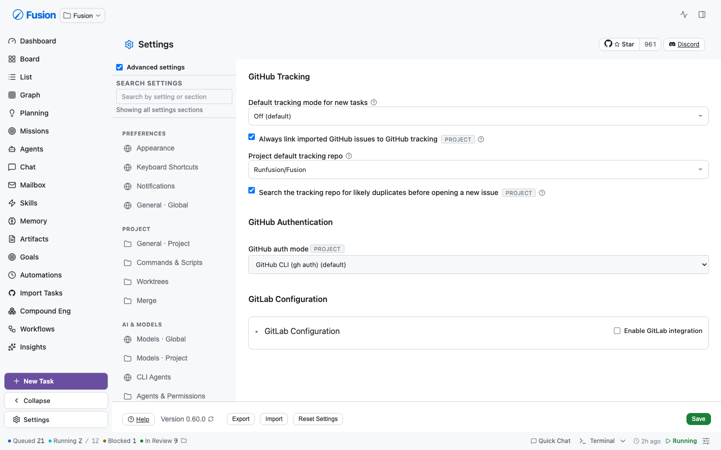 Source Control · Project