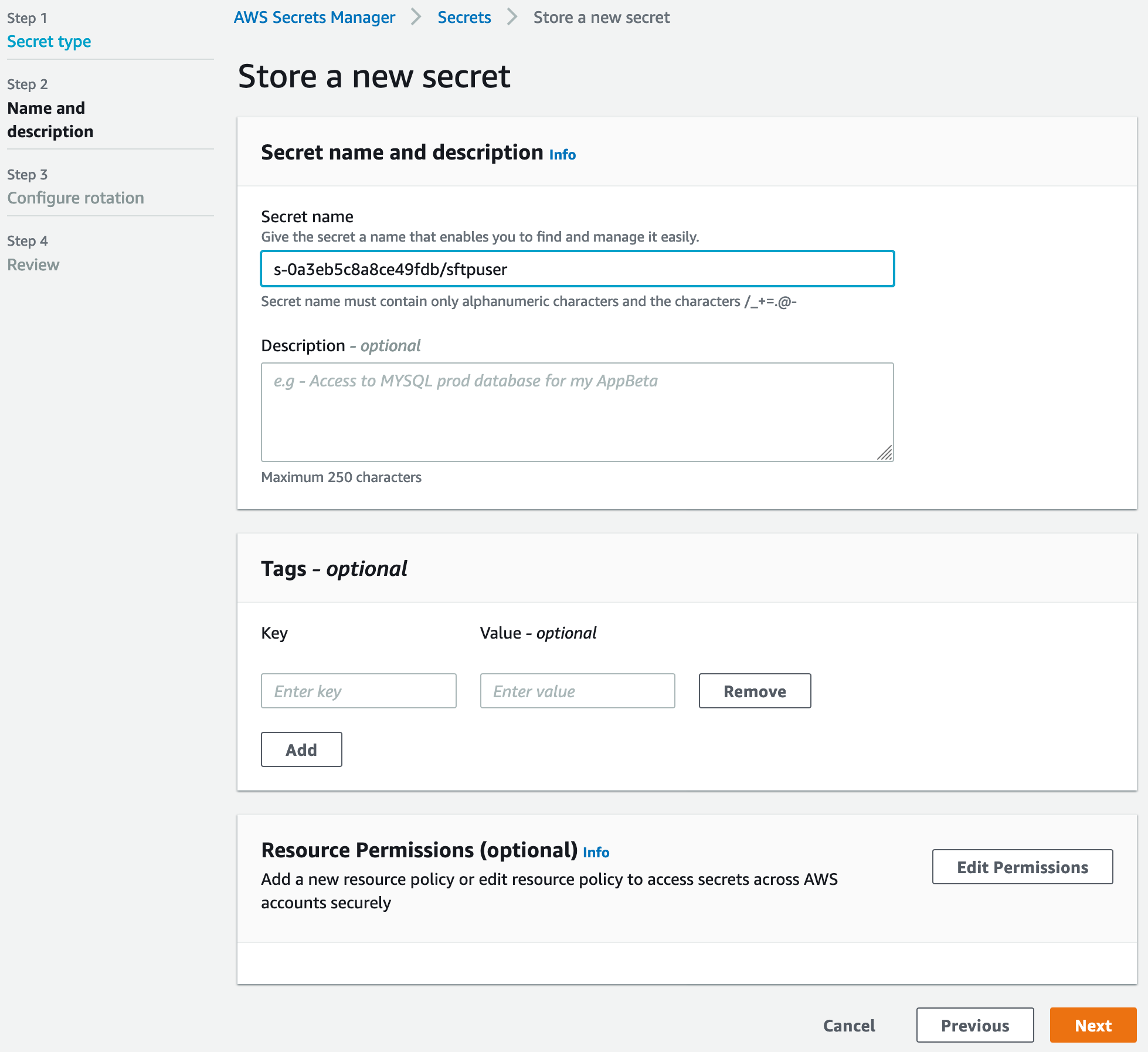 SFTP User Setup 2