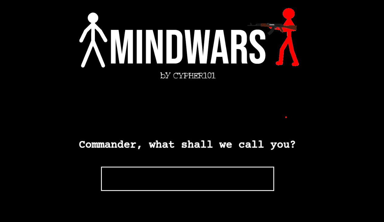 Mindwars Starting Screen