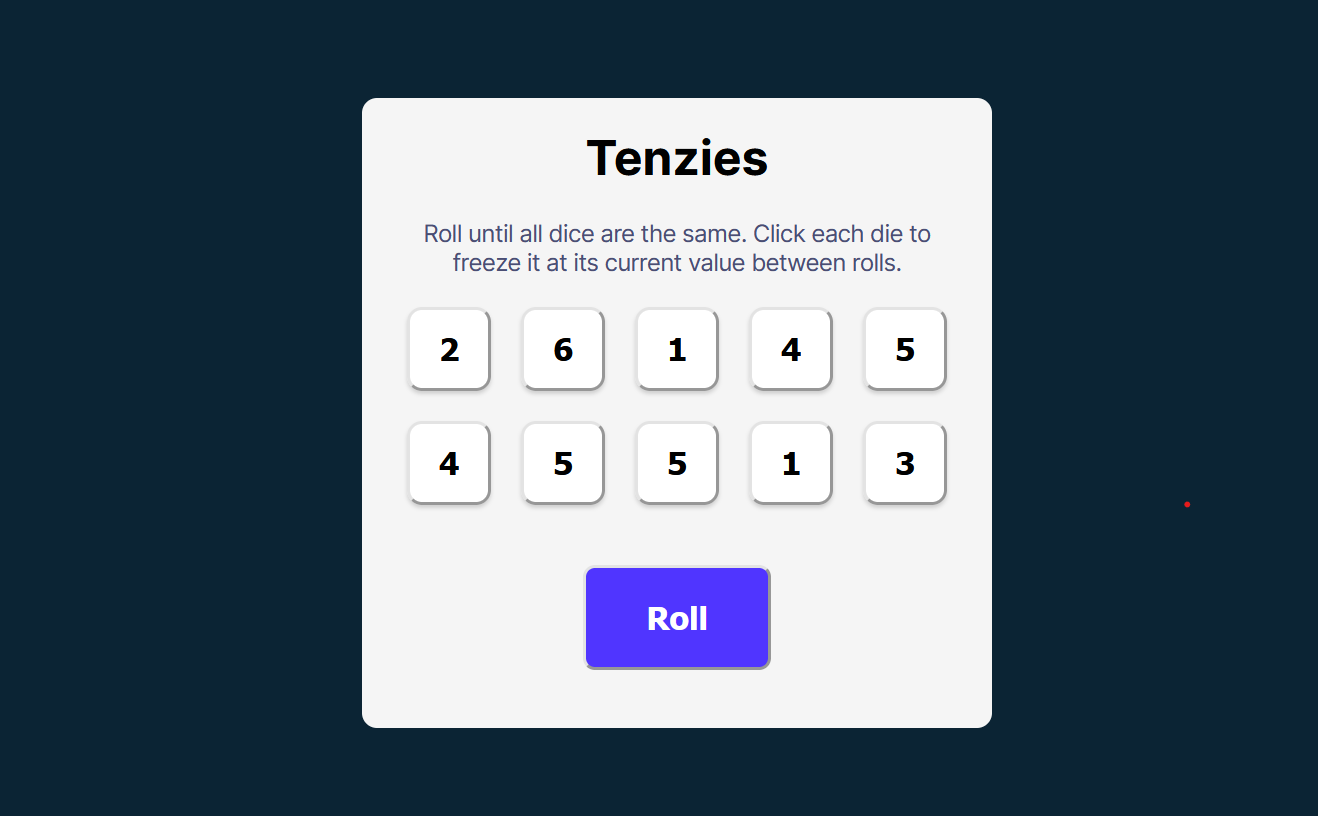 Tenzies Game Screenshot