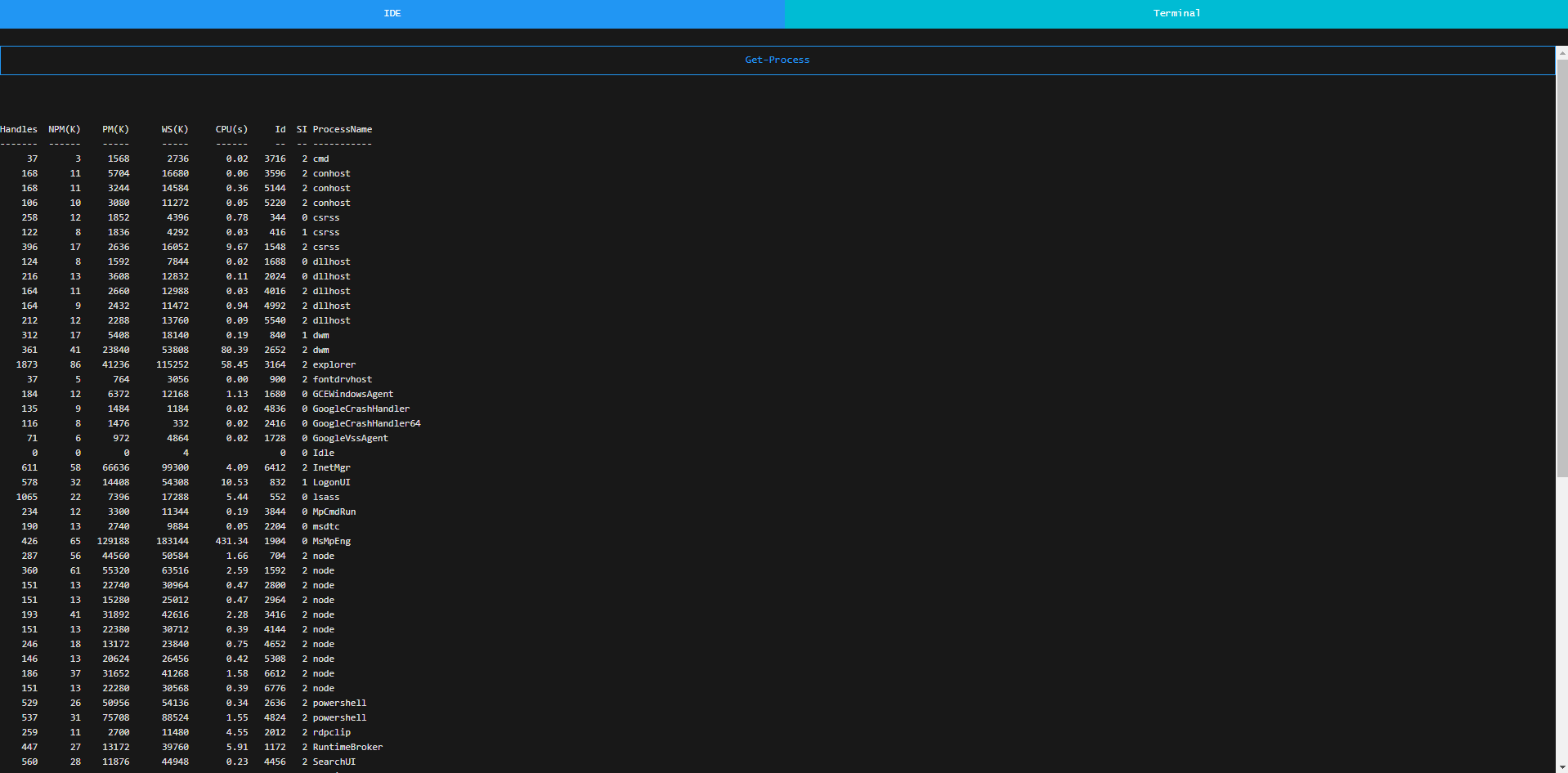 Powershell IDE screenshot 3