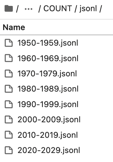 JSONL files