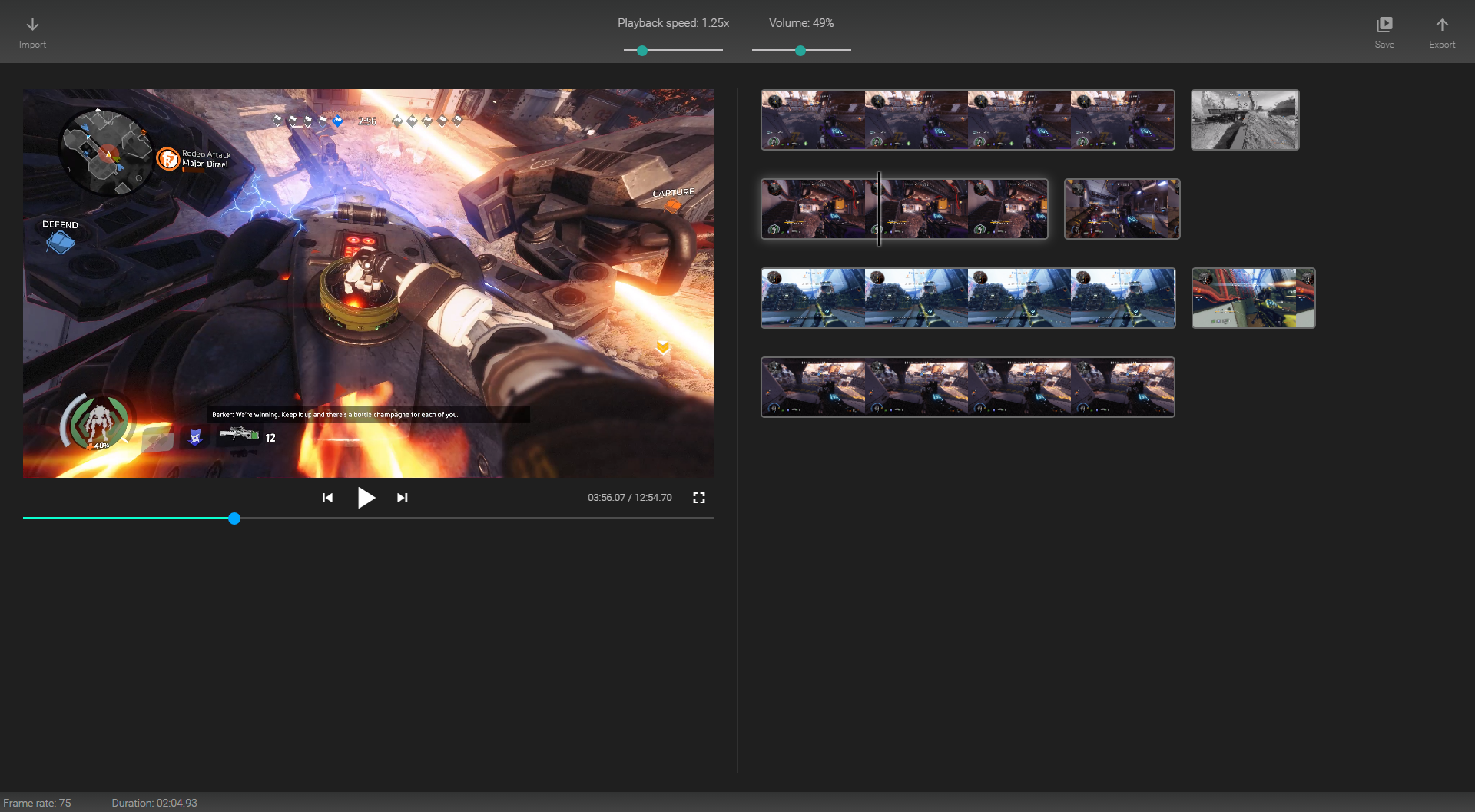Screenshot of the current version