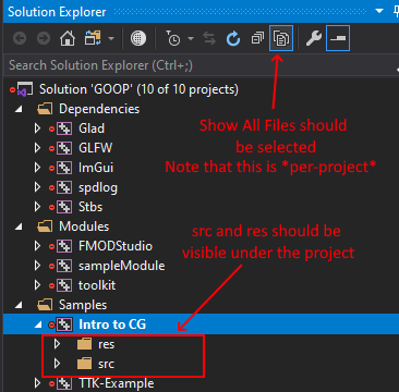 Show all Files should be selected for all your projects!