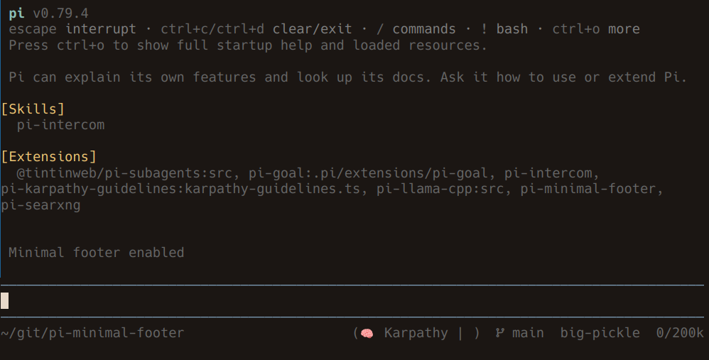 pi-minimal-footer screenshot 1