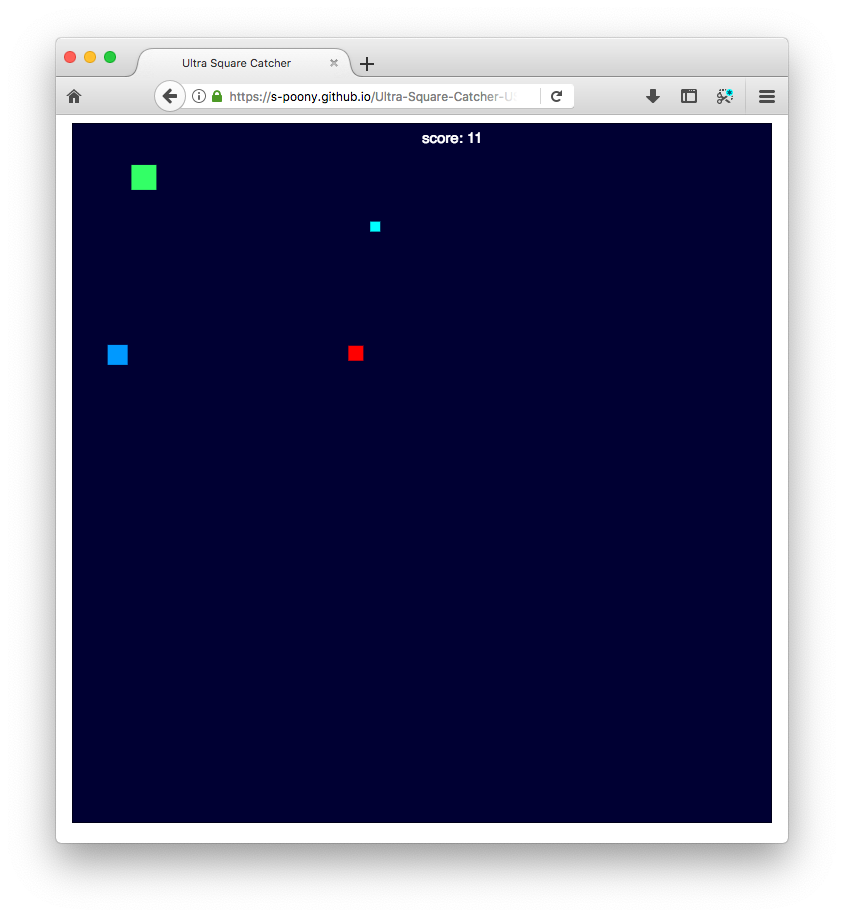 A screenshot of Ultra Square Catcher