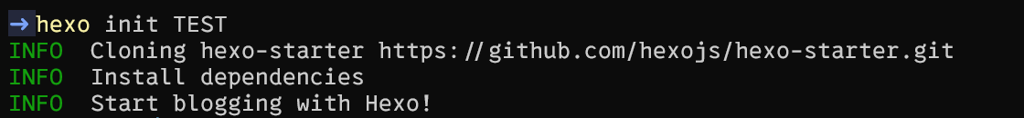 hexo init
