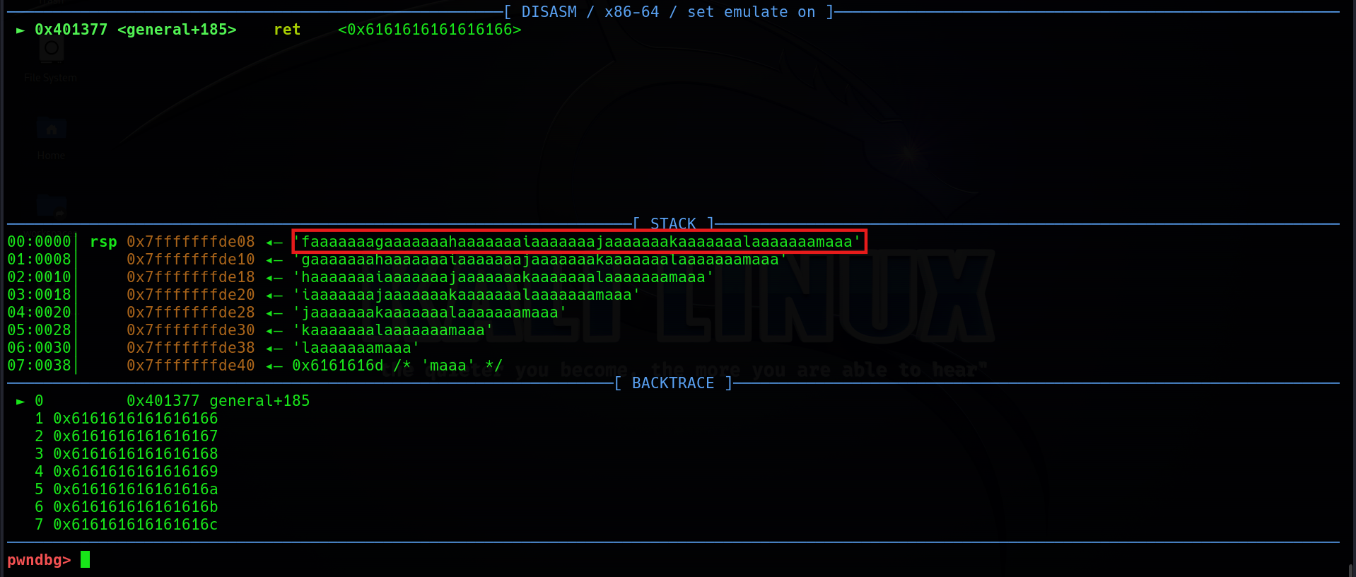 Find the offset by cyclic