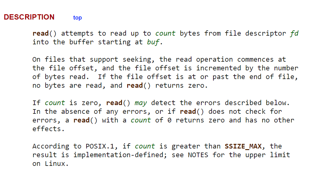 read(2) — Linux manual page