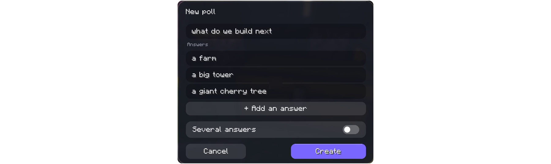 The window for a new poll