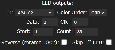 WLED configuration