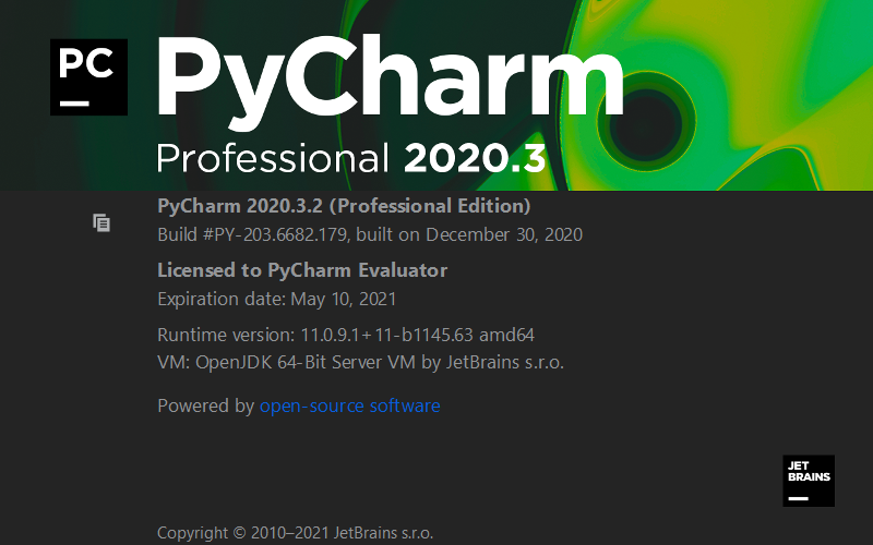 PyCharm2020.3.2破解方法，亲测有效【永久免费极简】