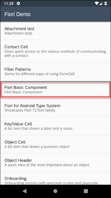 Tapping the Fiori Basic Components