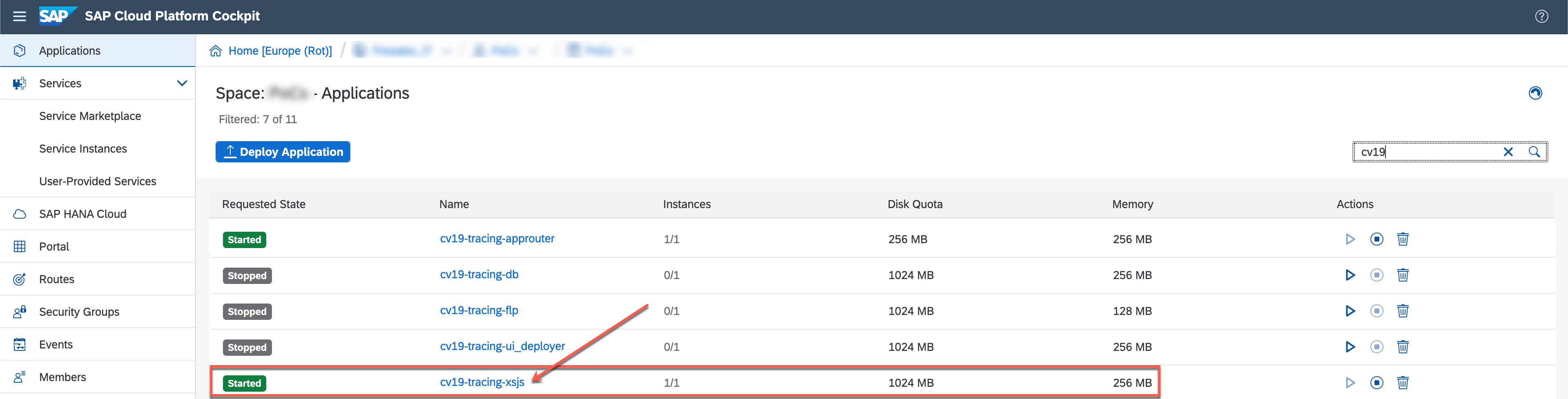 CF Spaces CV19-tracing back-end modules