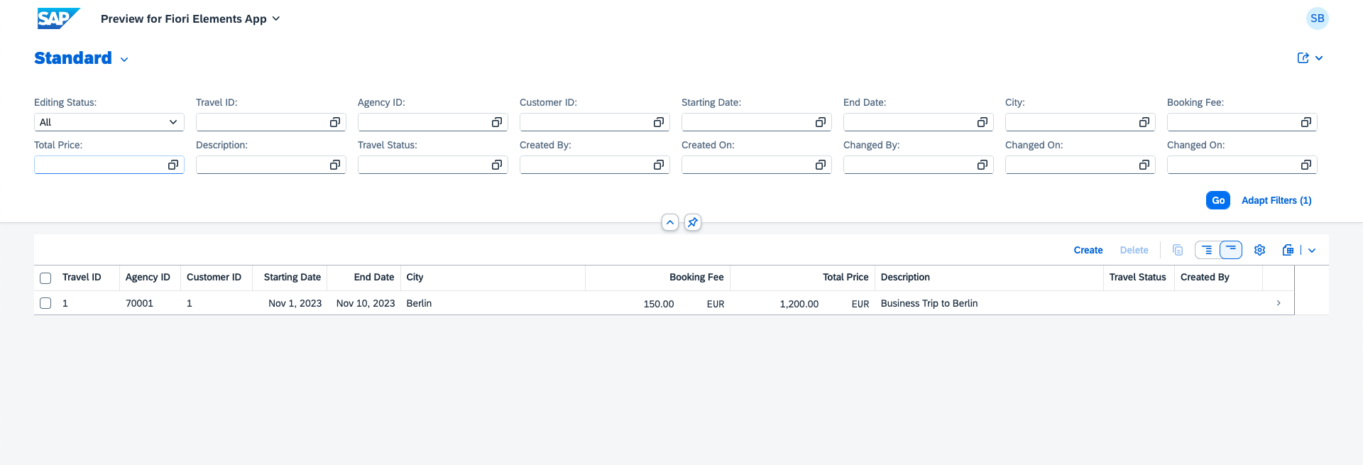 Resulting Travel App