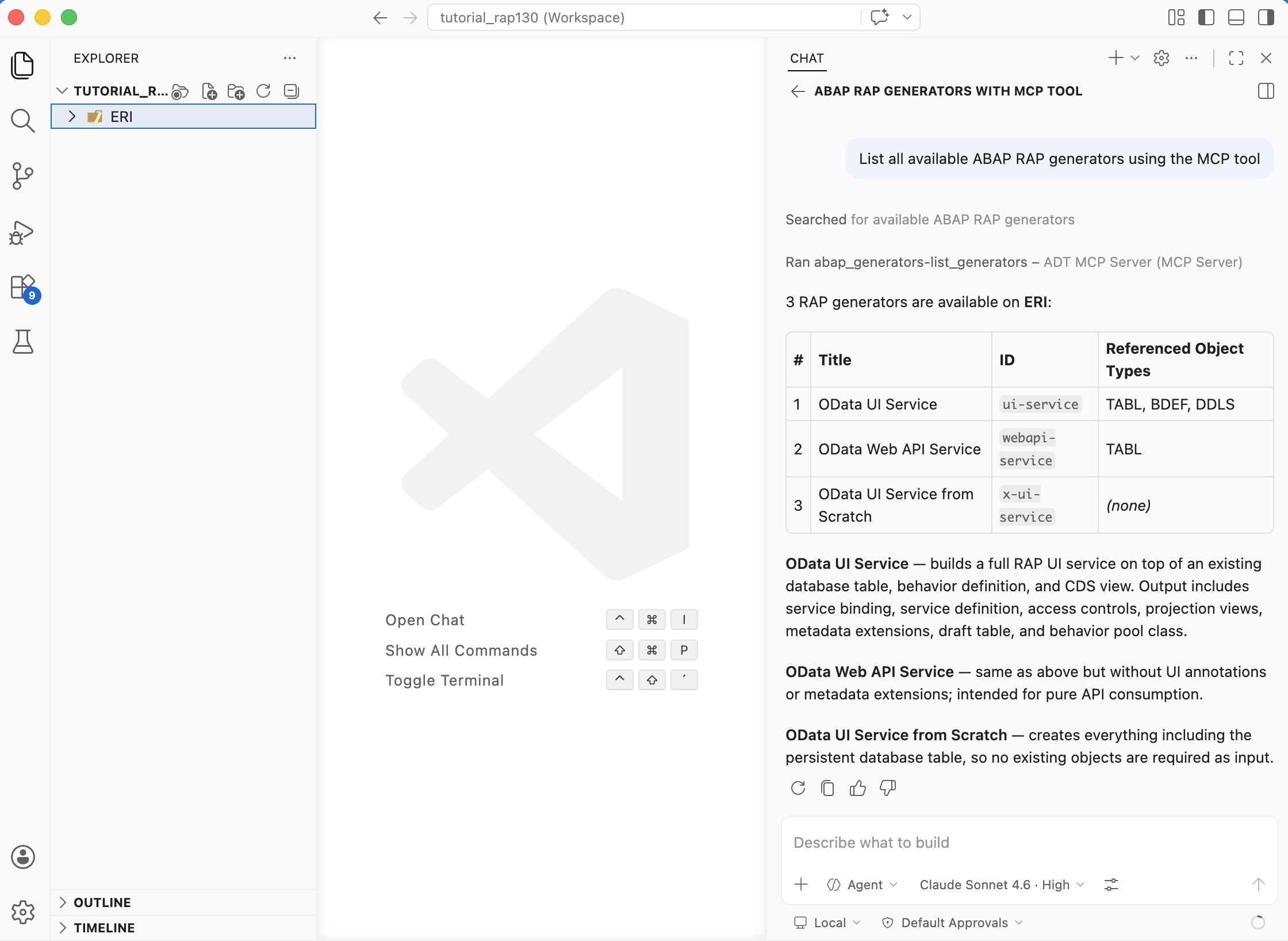 Available ABAP RAP Generators
