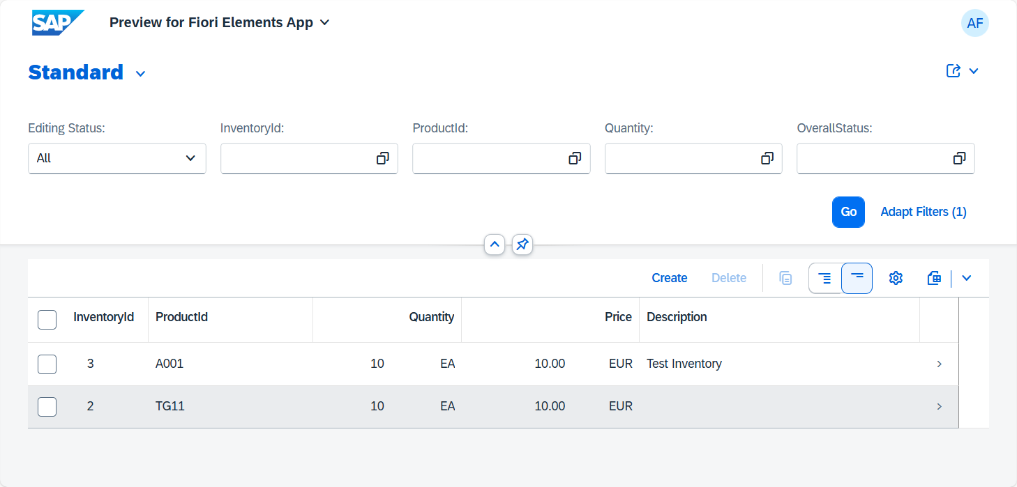 Custom business application