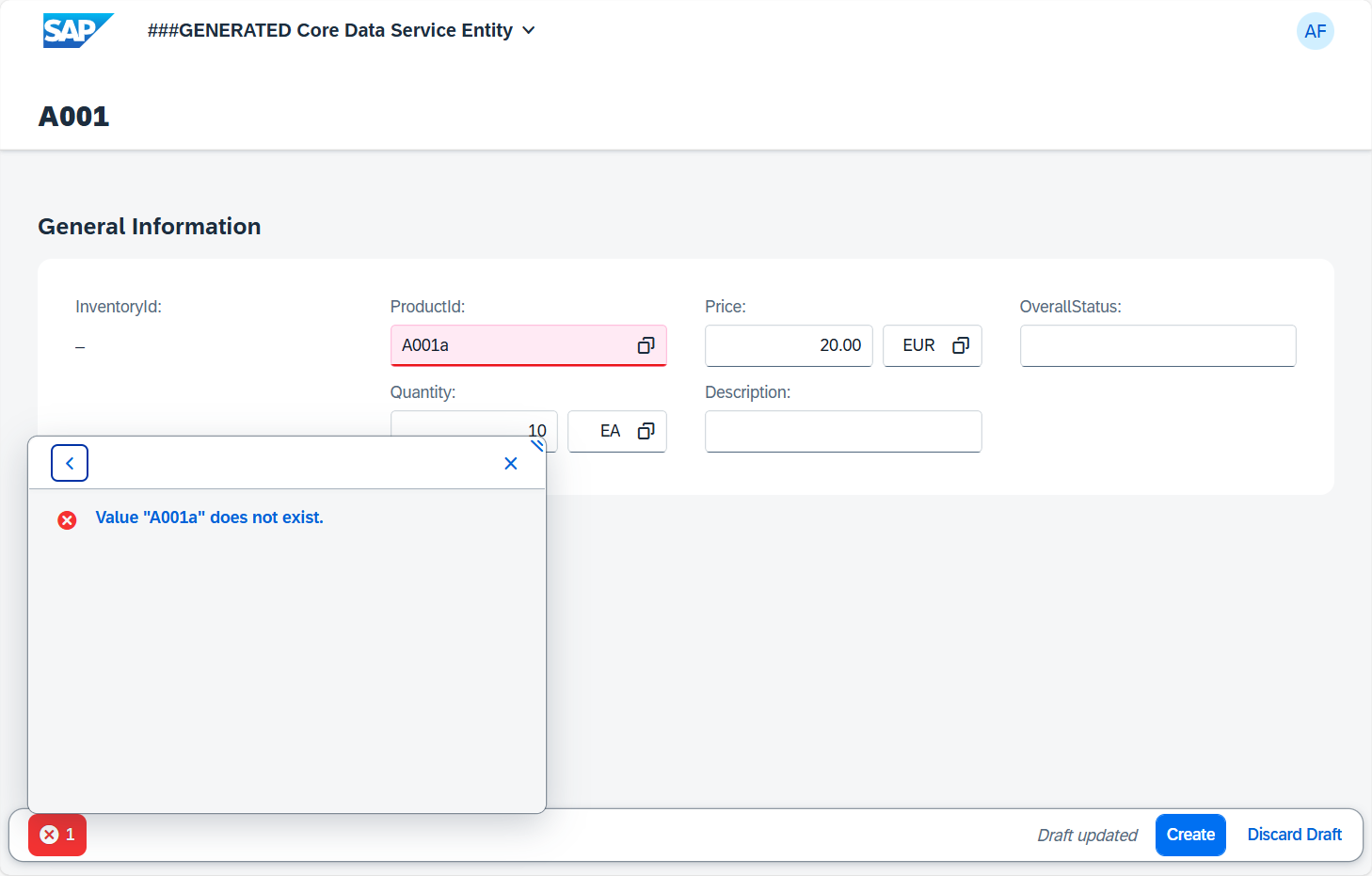 Custom business application