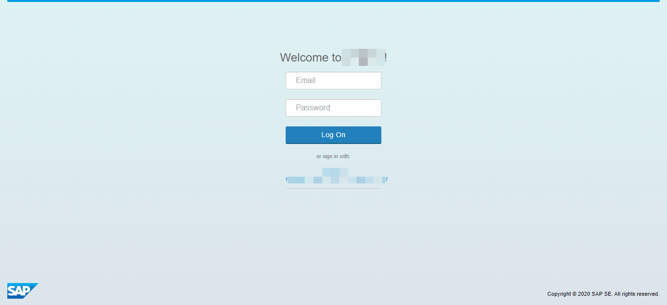 login page