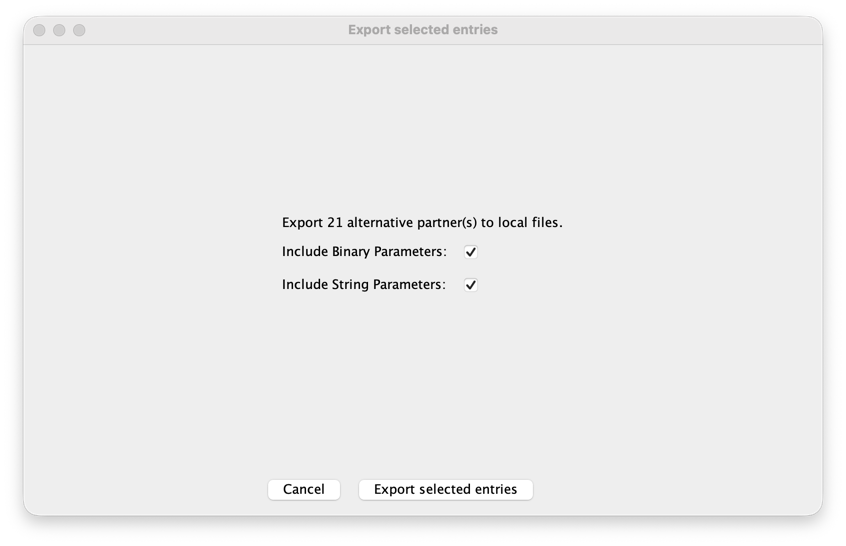 Export Dialog