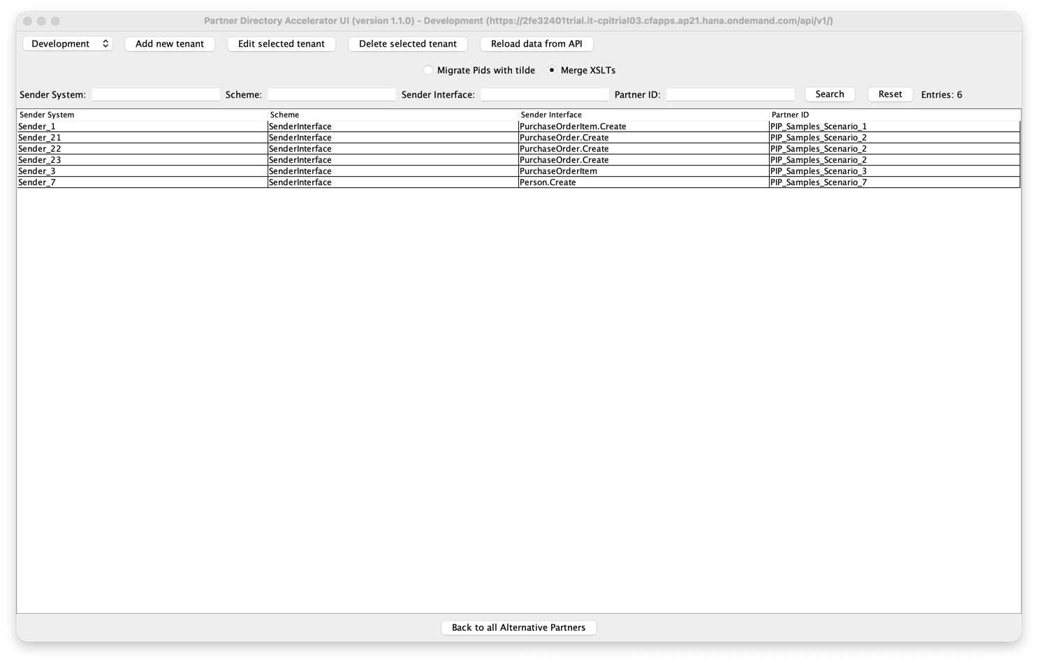 Merge XSLTs Page
