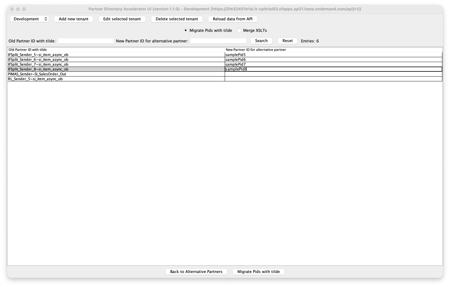 Migrate Pids with tilde Page