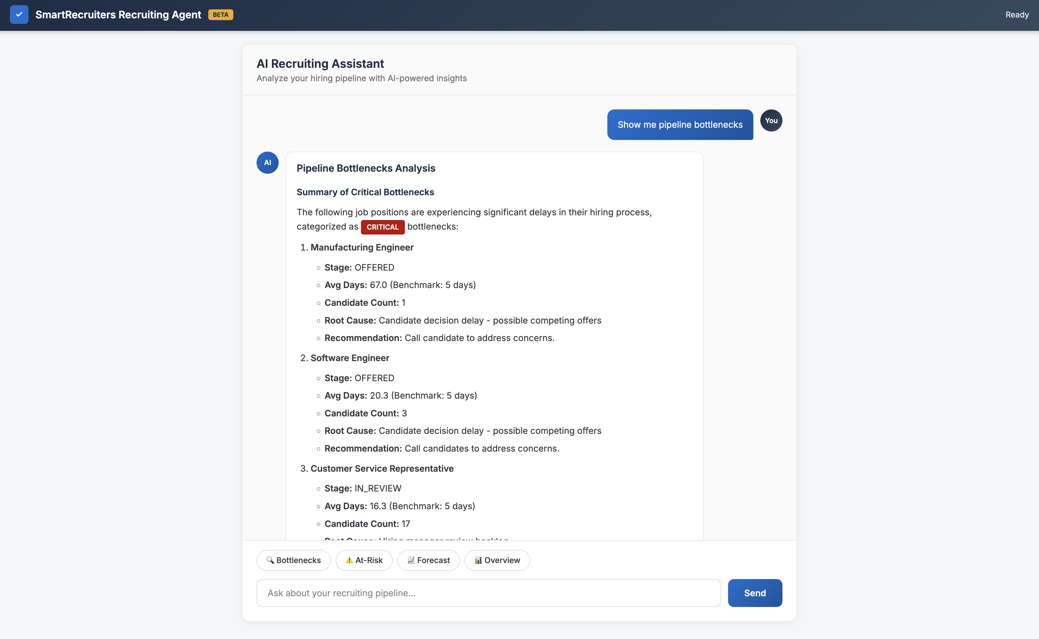 AI Recruiting Agent Web Interface