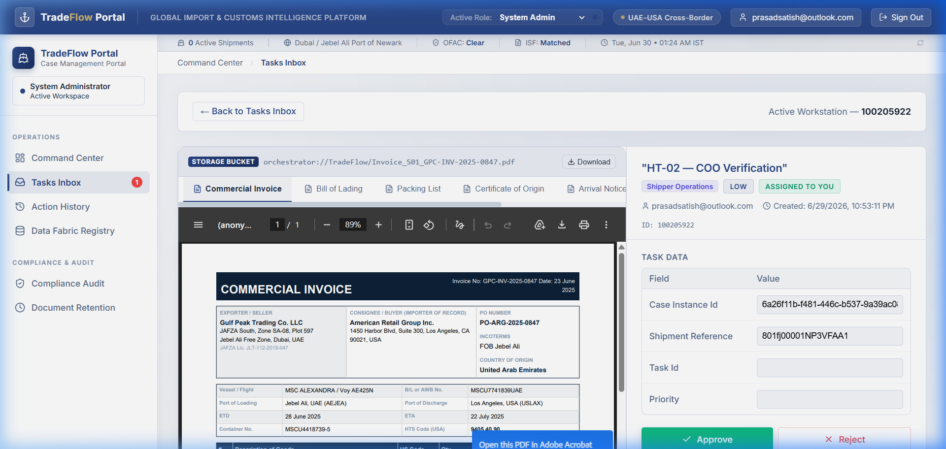 Action Tasks Workstation