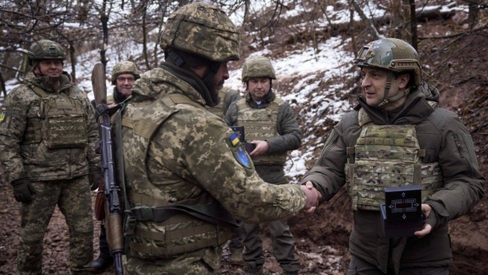 Before the war in the Ukrainian, President Volodymyr Zelensky paid regular visits to the front line in eastern Ukraine