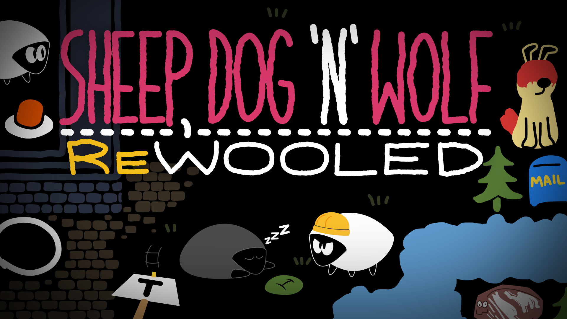 Banner de apresentação do projeto Rewooled para Sheep Dog n Wolf